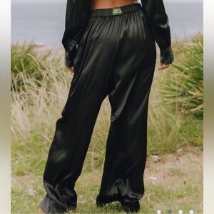 Daily Drills Black Silk Pants